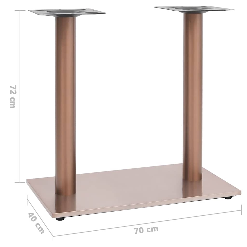 325444 vidaXL Bistro Table Leg Brass 70x40x72 cm Stainless Steel
