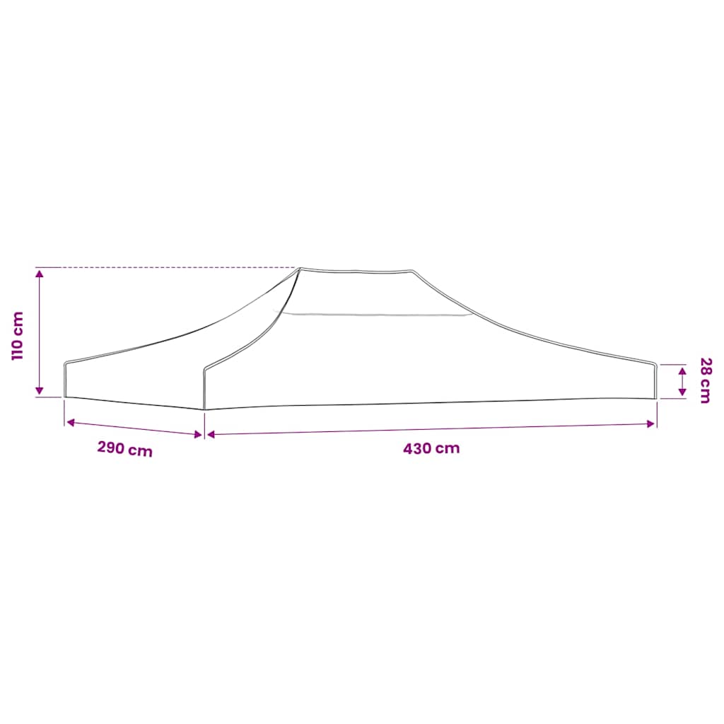 Party Tent Roof 4.5x3 m Orange 270 g/m²