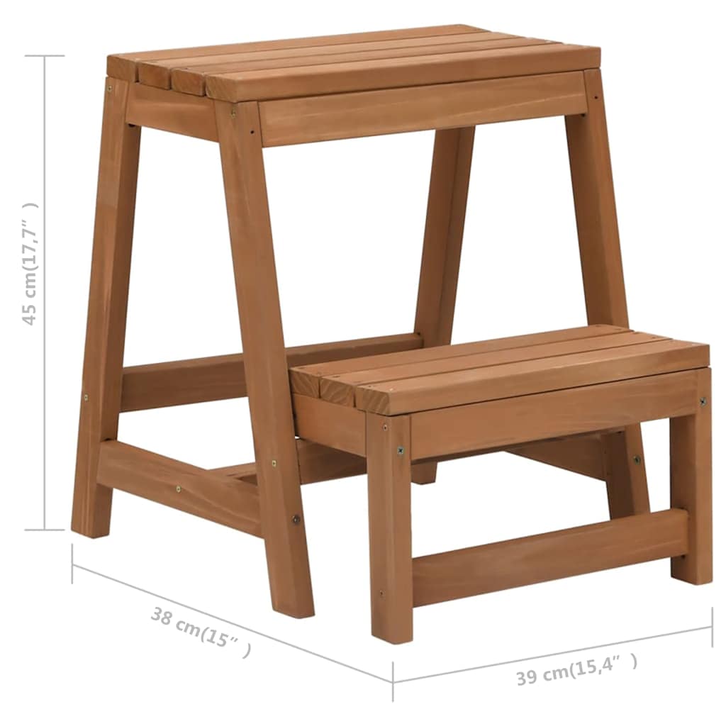 315299 vidaXL Foldable Step Stool Solid Firwood