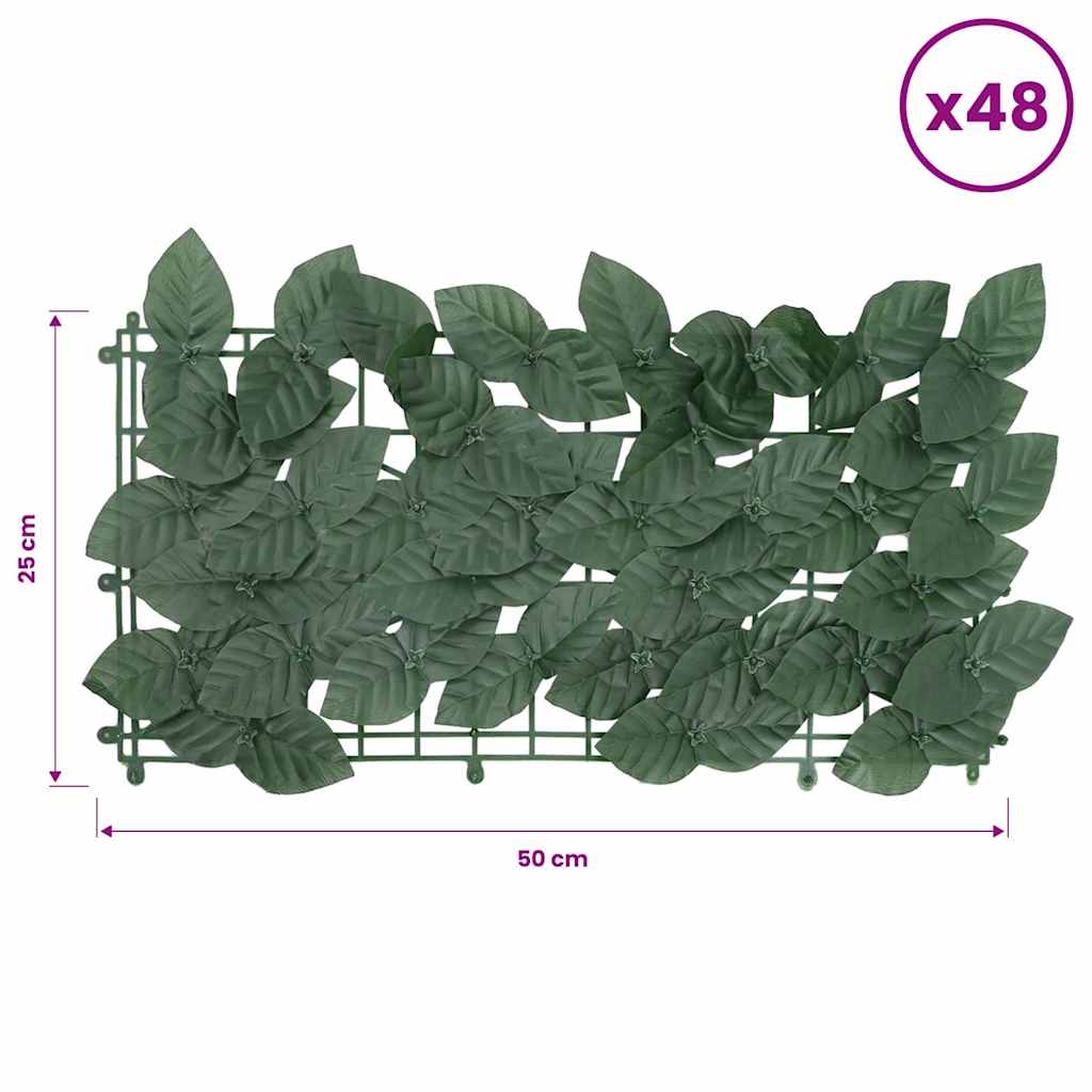 Balcony Screen with Dark Green Leaves 400x150 cm