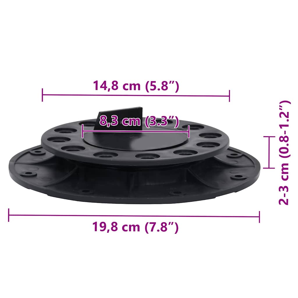 149007 vidaXL Adjustable Feet for Decking 10 pcs 20-30 mm