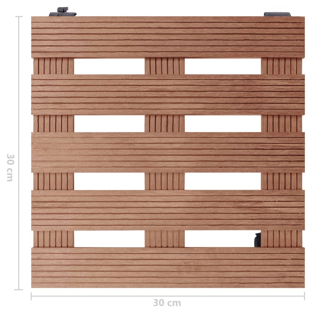149035 vidaXL Plant Trolleys 2 pcs Brown 30x30x7,5 cm WPC
