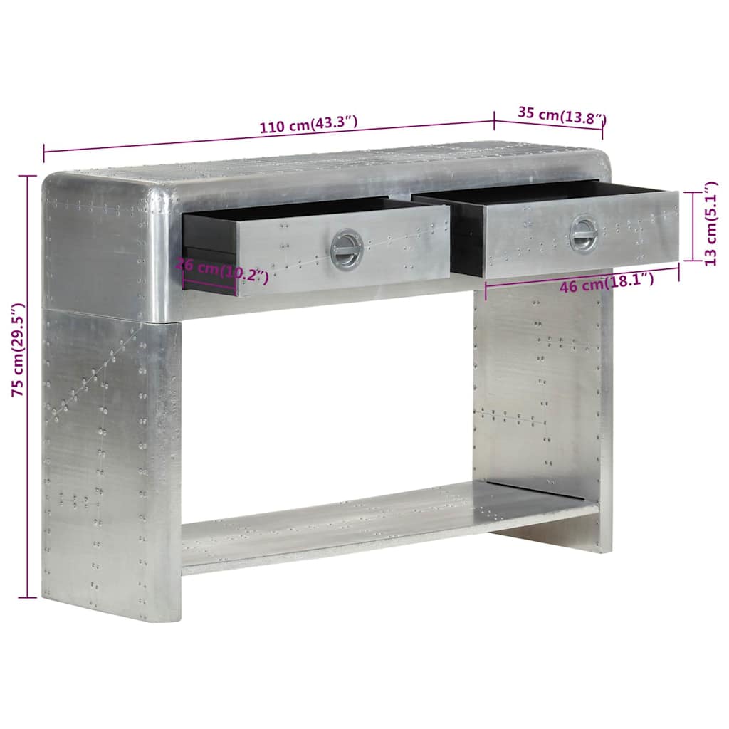 320640 vidaXL Aviator Sideboard 110x35x75 cm Metal