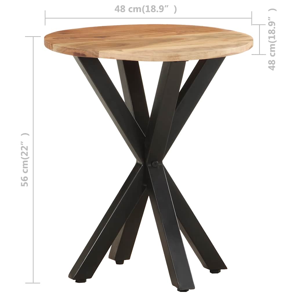 320657 vidaXL Side Table 48x48x56 cm Solid Acacia Wood