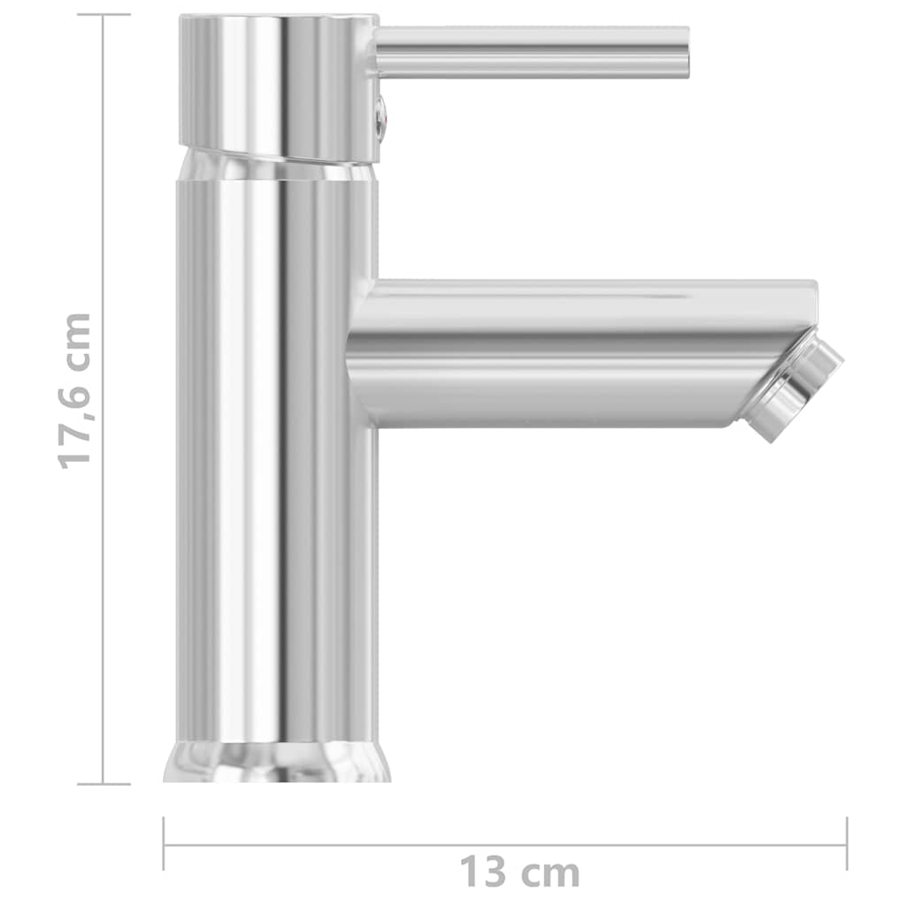 149065 vidaXL Bathroom Basin Faucet Chromed Finish 130x176 mm