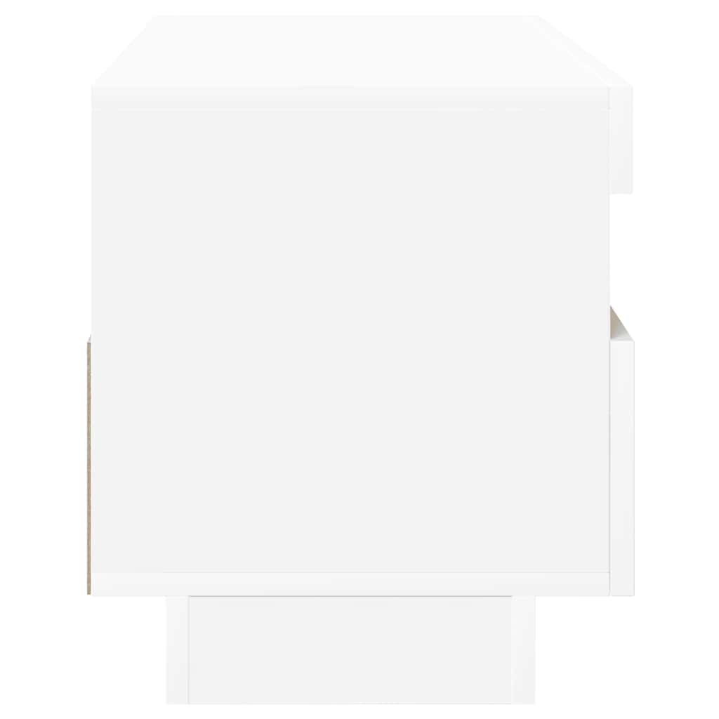 804454 vidaXL TV Cabinet with LED Lights White 100x35x40 cm