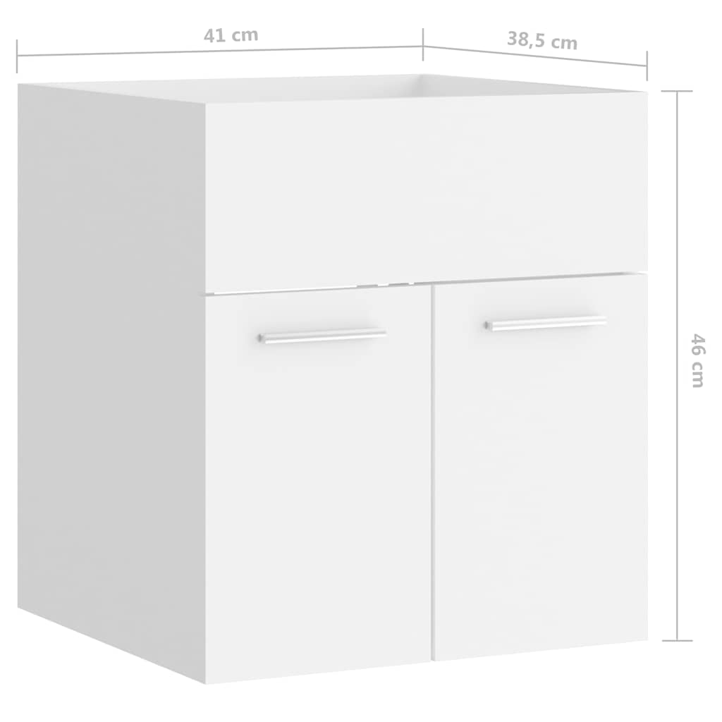 804638 vidaXL Sink Cabinet White 41x38,5x46 cm Engineered Wood