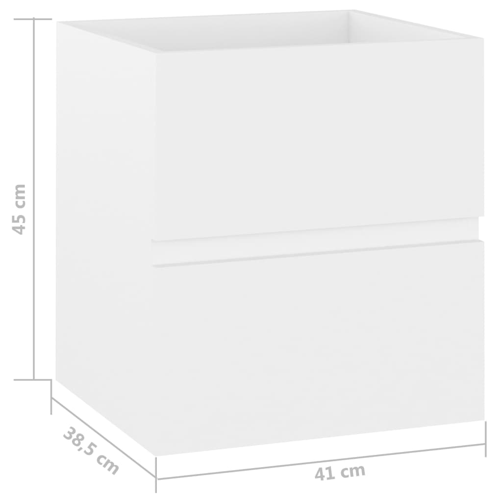 804728 vidaXL Sink Cabinet White 41x38,5x45 cm Engineered Wood