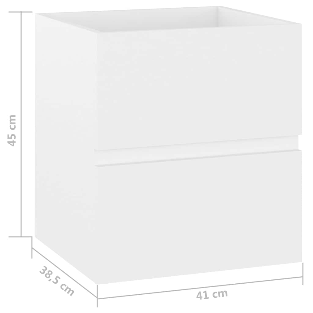 804728 vidaXL Sink Cabinet White 41x38,5x45 cm Engineered Wood