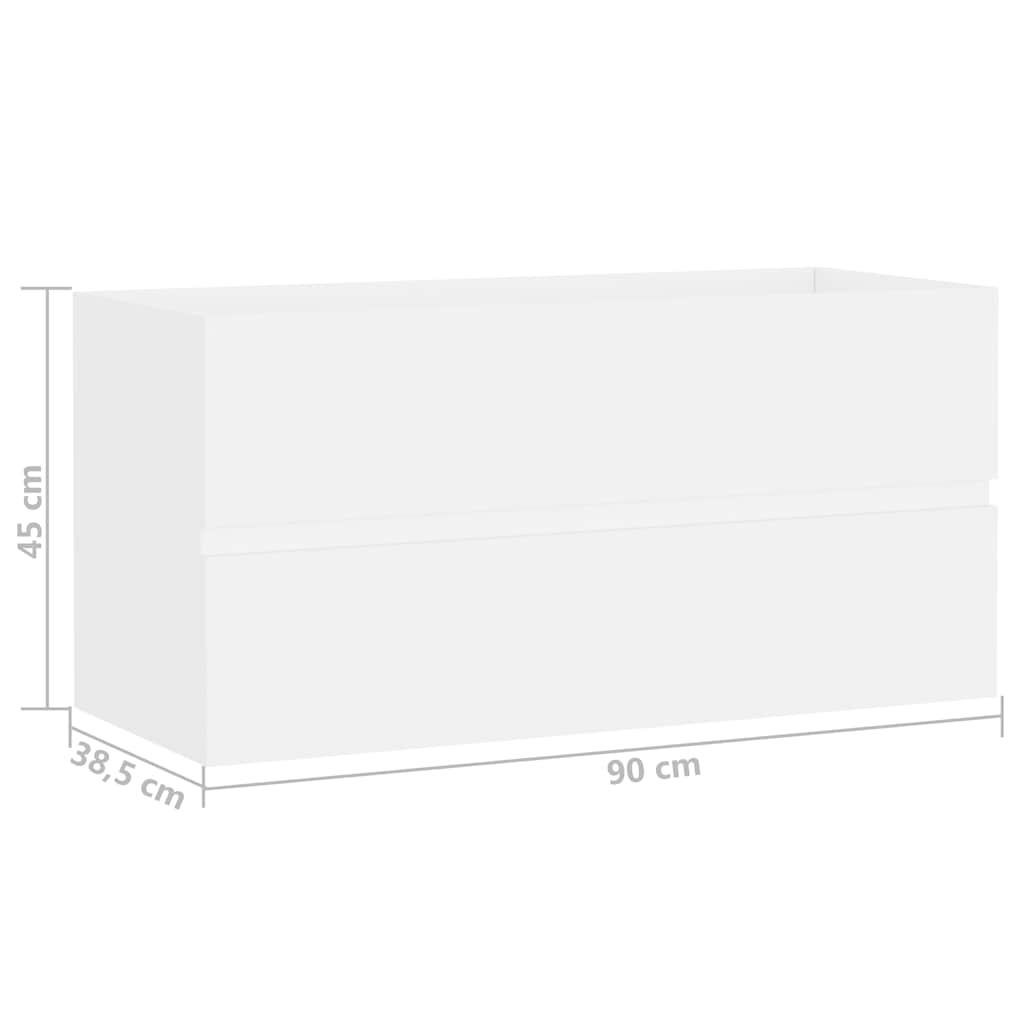 804755 vidaXL Sink Cabinet White 90x38,5x45 cm Engineered Wood