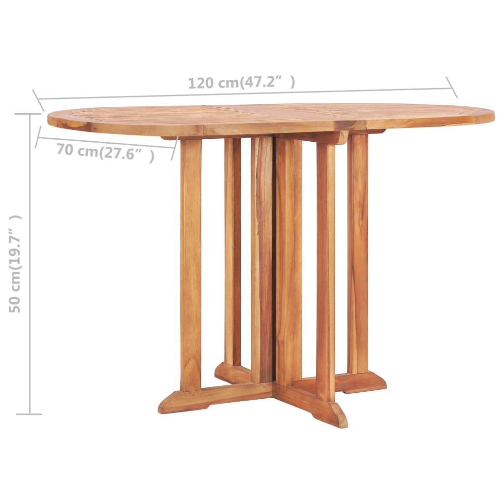 Outdoor Dining Set | Natural Teak | Solid teak wood | Medium | Foldable