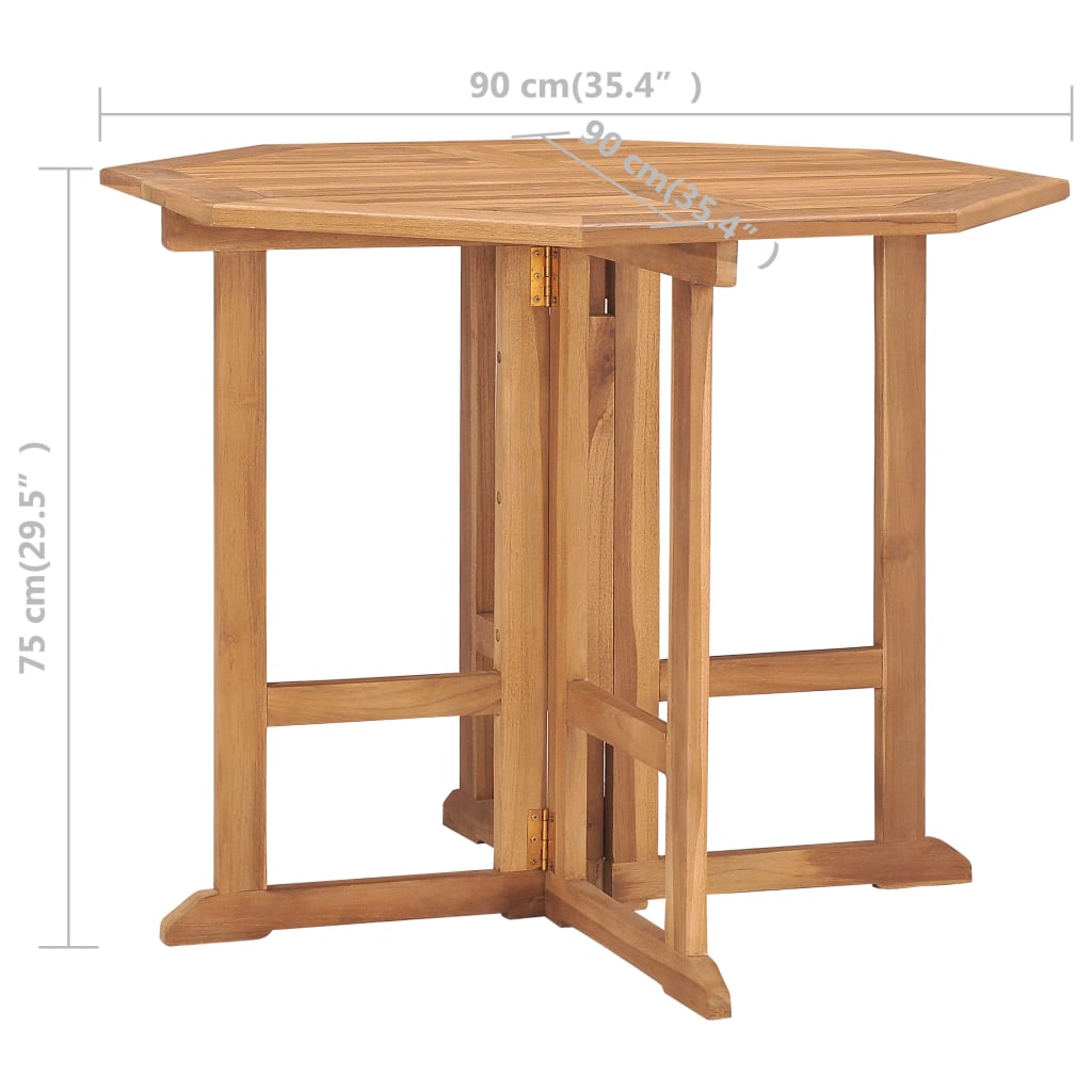 Outdoor Dining Set | Teak | Solid teak wood | Medium | Collapsible
