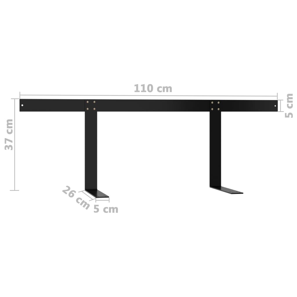 Backrest For Pallet Sofa | Black | Iron | Medium | Durable