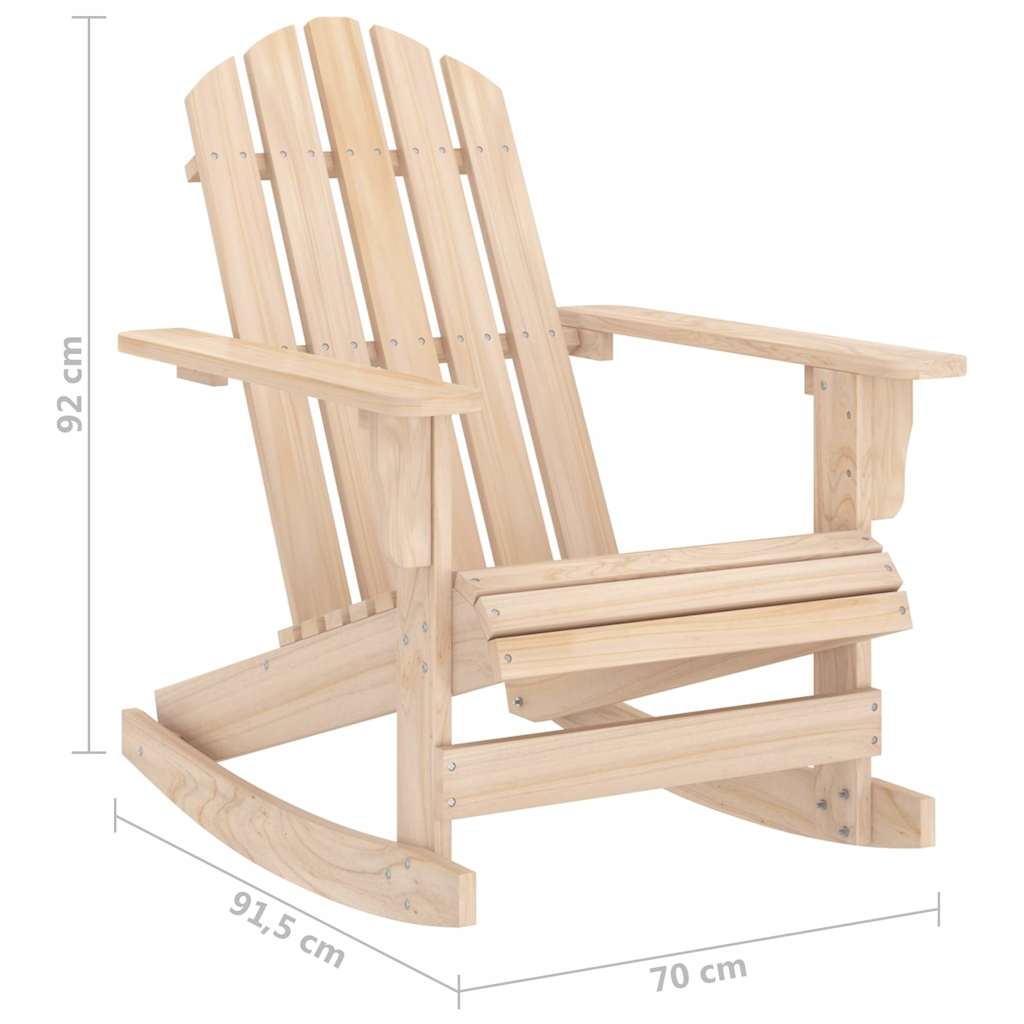 315882 vidaXL Garden Adirondack Rocking Chair Solid Fir Wood