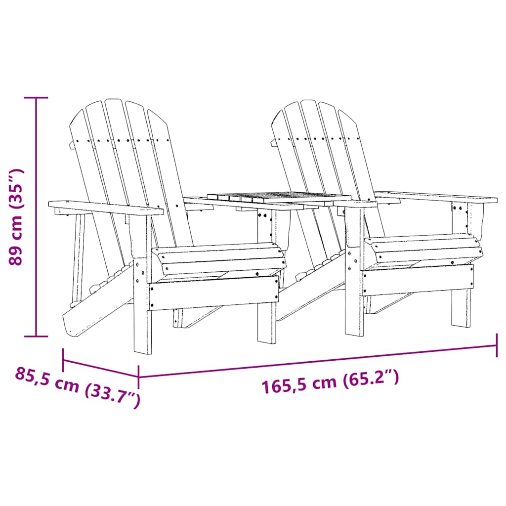 Garden Chair | Natural Wood | Solid fir wood | Standard | Ergonomic