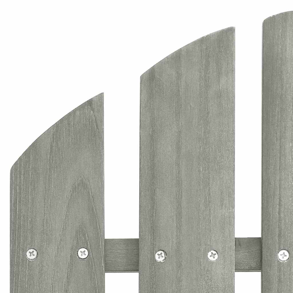 315930 vidaXL Garden Adirondack Chair with Ottoman&Table Solid Fir Wood Grey