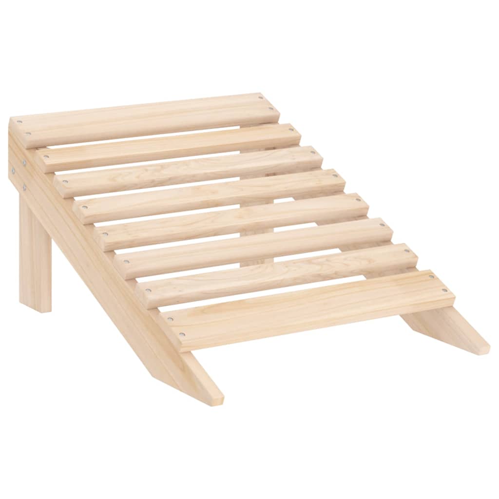 315932 vidaXL Garden Adirondack Chair with Ottoman and Table Solid Fir Wood