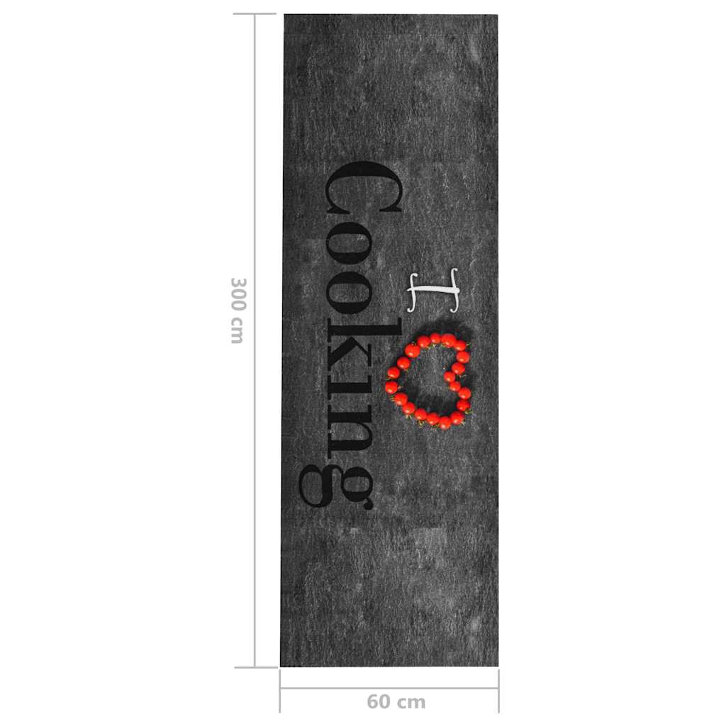 315953 vidaXL Kitchen Carpet Washable Cooking 60x300 cm