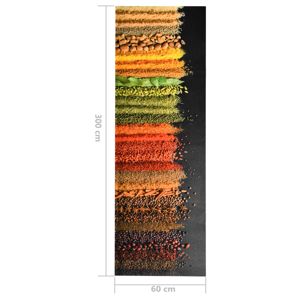 315954 vidaXL Kitchen Carpet Washable Spice 60x300 cm