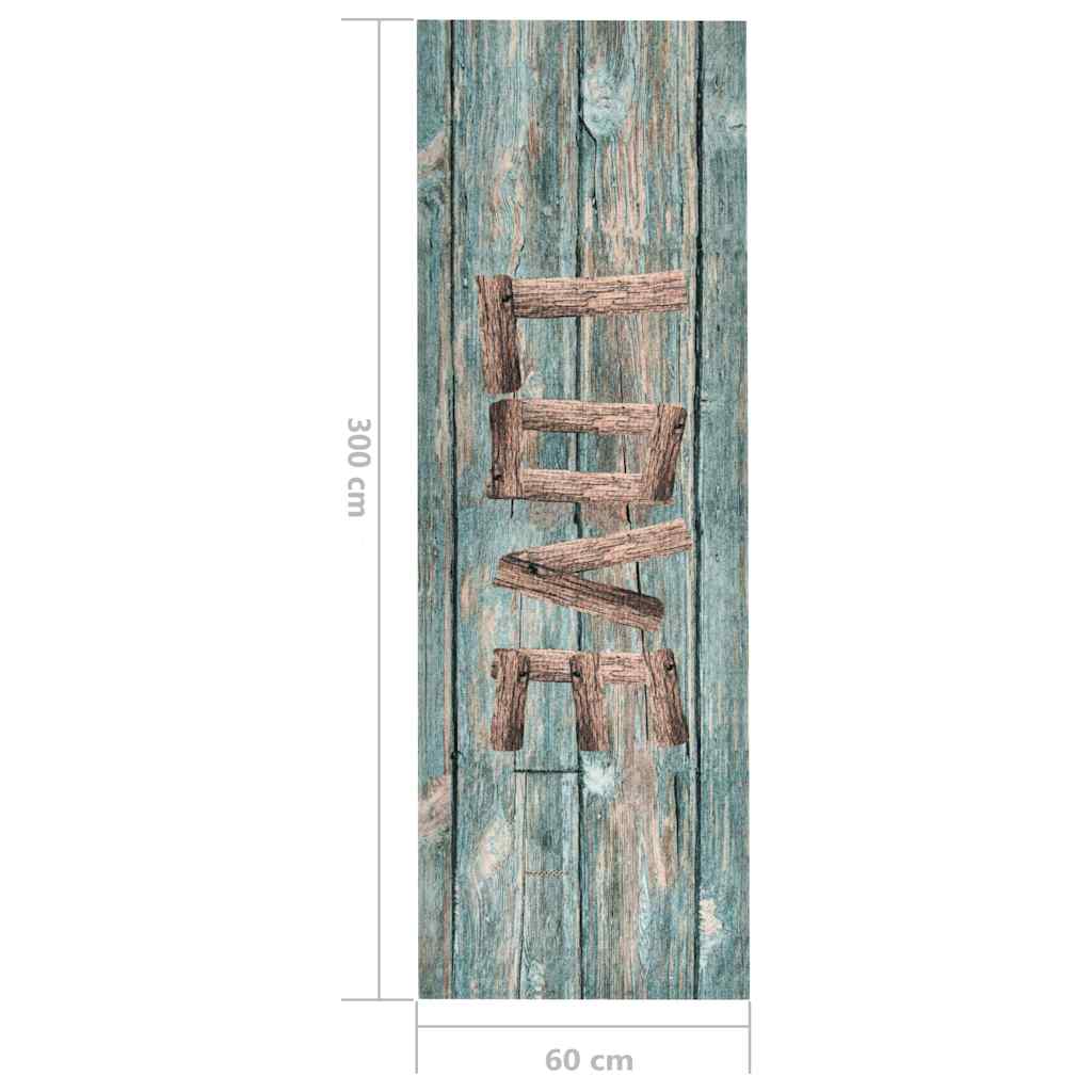 Kitchen Carpet Washable Love 60x300 cm