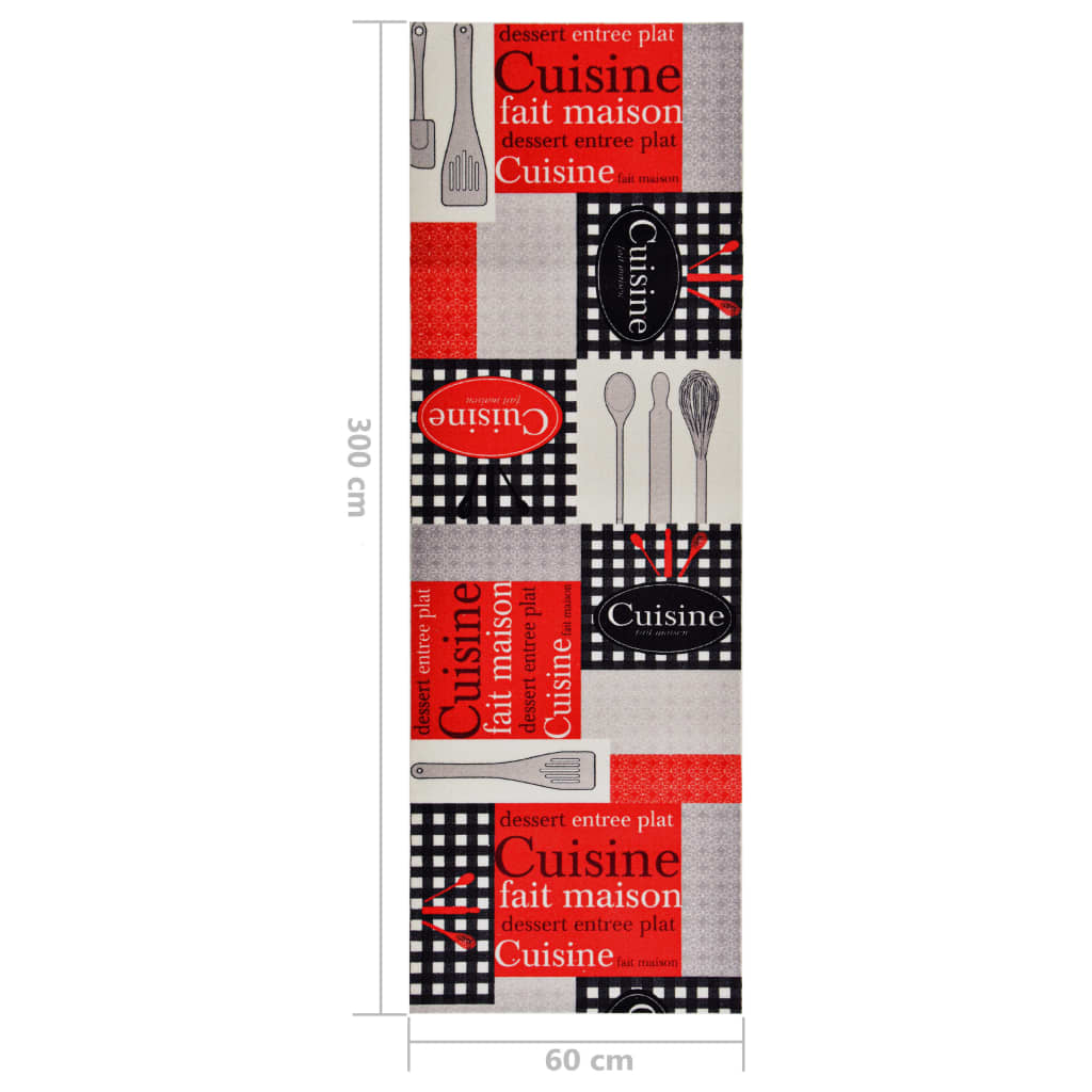 315960 vidaXL Kitchen Carpet Washable Cuisine 60x300 cm