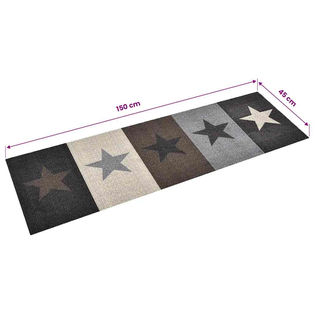 315961 vidaXL Kitchen Carpet Washable Stars 45x150 cm