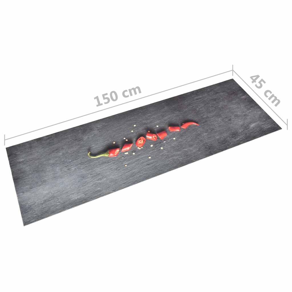 315964 vidaXL Kitchen Carpet Washable Pepper 45x150 cm