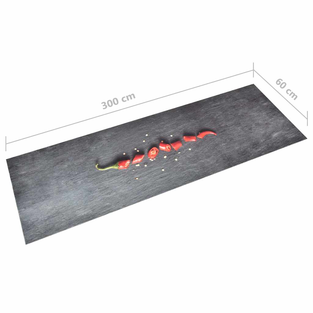315966 vidaXL Kitchen Carpet Washable Pepper 60x300 cm