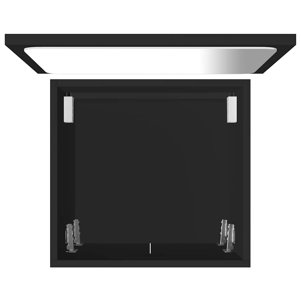 804774 vidaXL 2 Piece Bathroom Furniture Set Black Engineered Wood