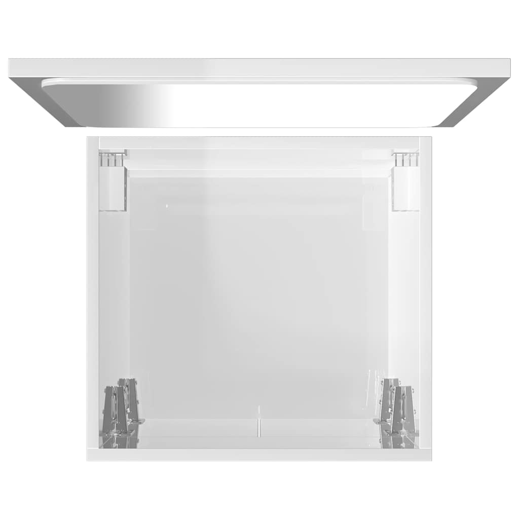 804779 vidaXL 2 Piece Bathroom Furniture Set High Gloss White Engineered Wood