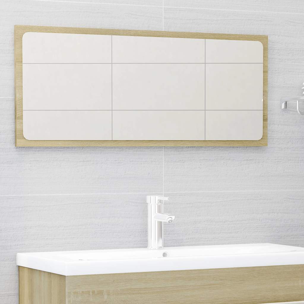 804848 vidaXL 2 Piece Bathroom Furniture Set Sonoma Oak Engineered Wood