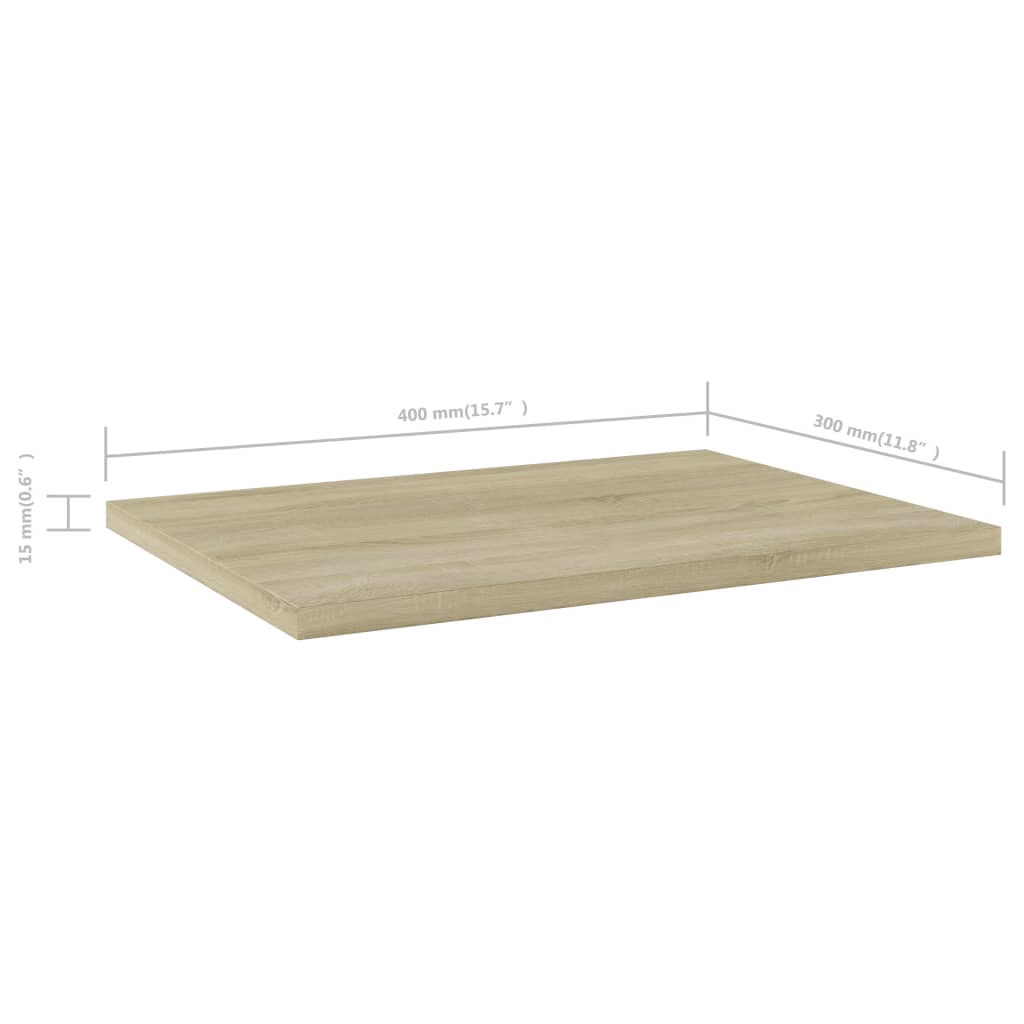 805160 vidaXL Bookshelf Boards 4 pcs Sonoma Oak 40x30x1,5 cm Engineered Wood