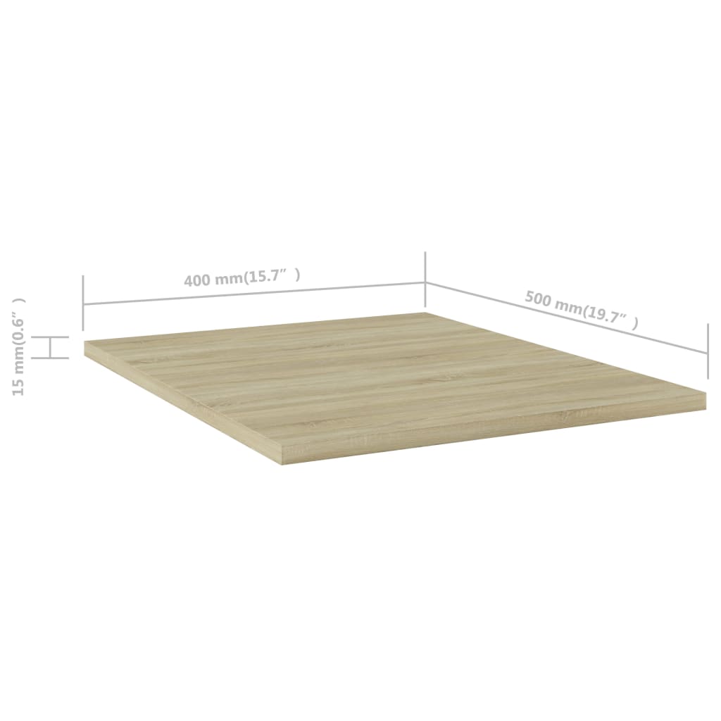 Bookshelf Boards 8 pcs Sonoma Oak 40x50x1.5 cm Engineered Wood