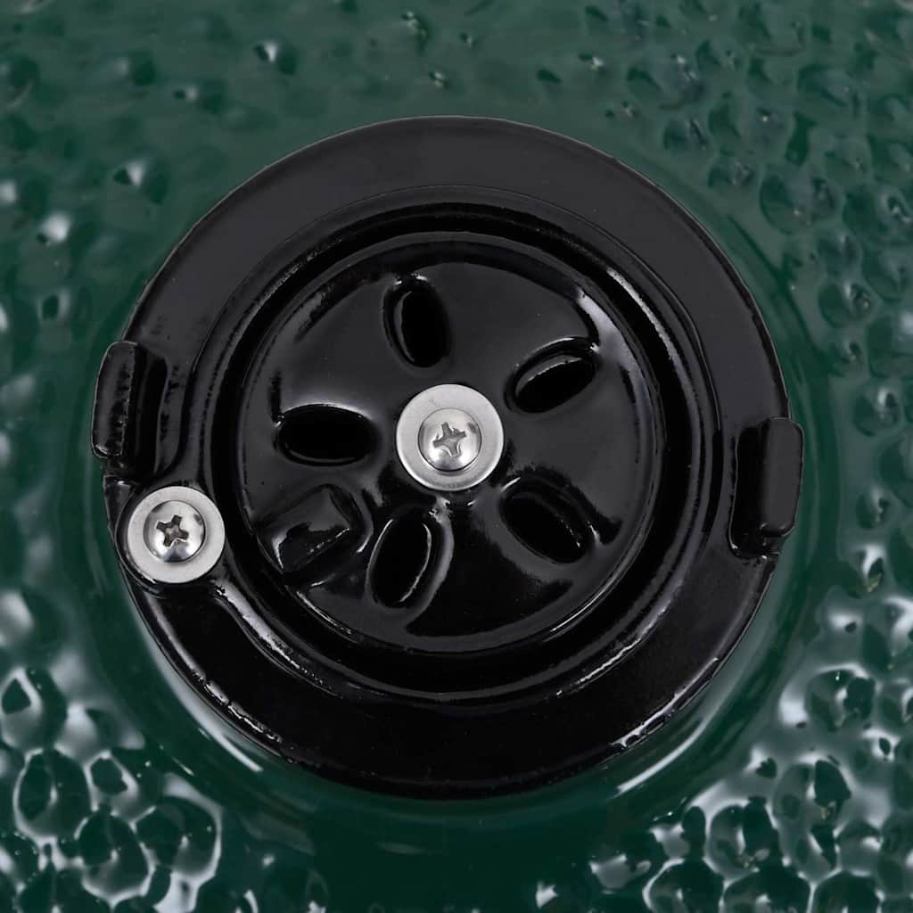 316094 vidaXL 2-in-1 Kamado Barbecue Grill Smoker Ceramic 56 cm Green