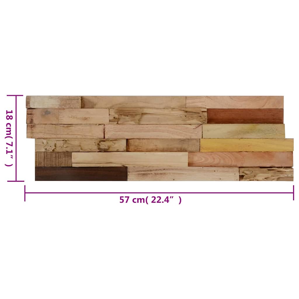 Wall Cladding Panels 10 pcs 1,03 m² Recycled Teak Wood