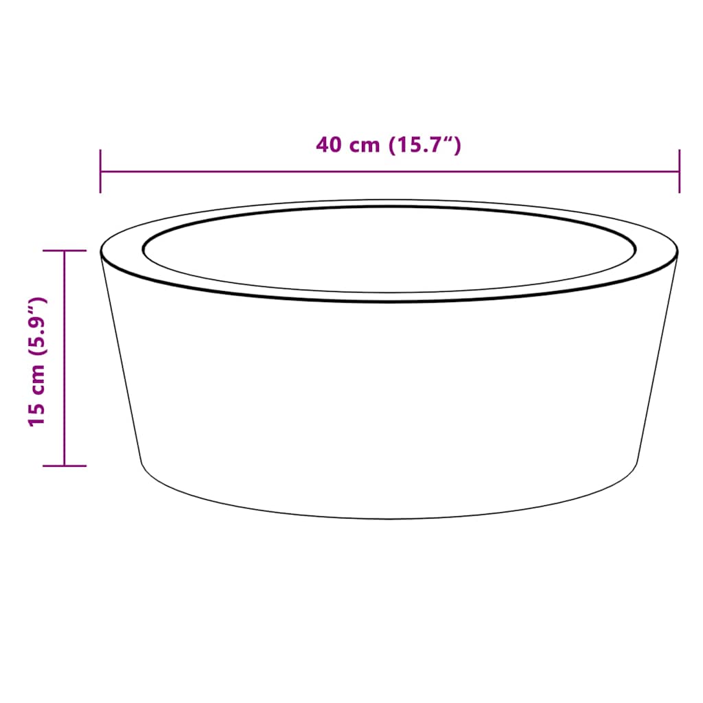 149177 vidaXL Sink Cream Ø40x15 cm Marble
