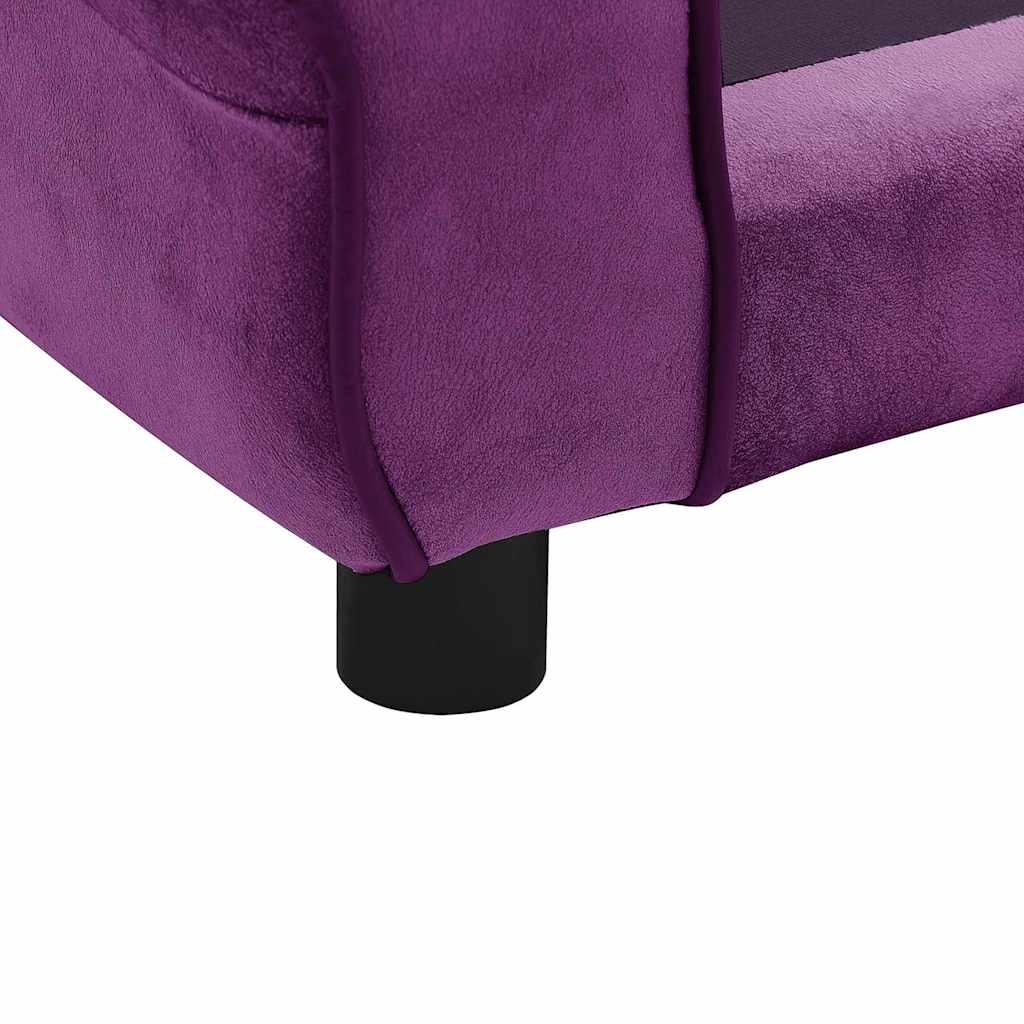 171041 vidaXL Dog Sofa Burgundy 72x45x30 cm Plush