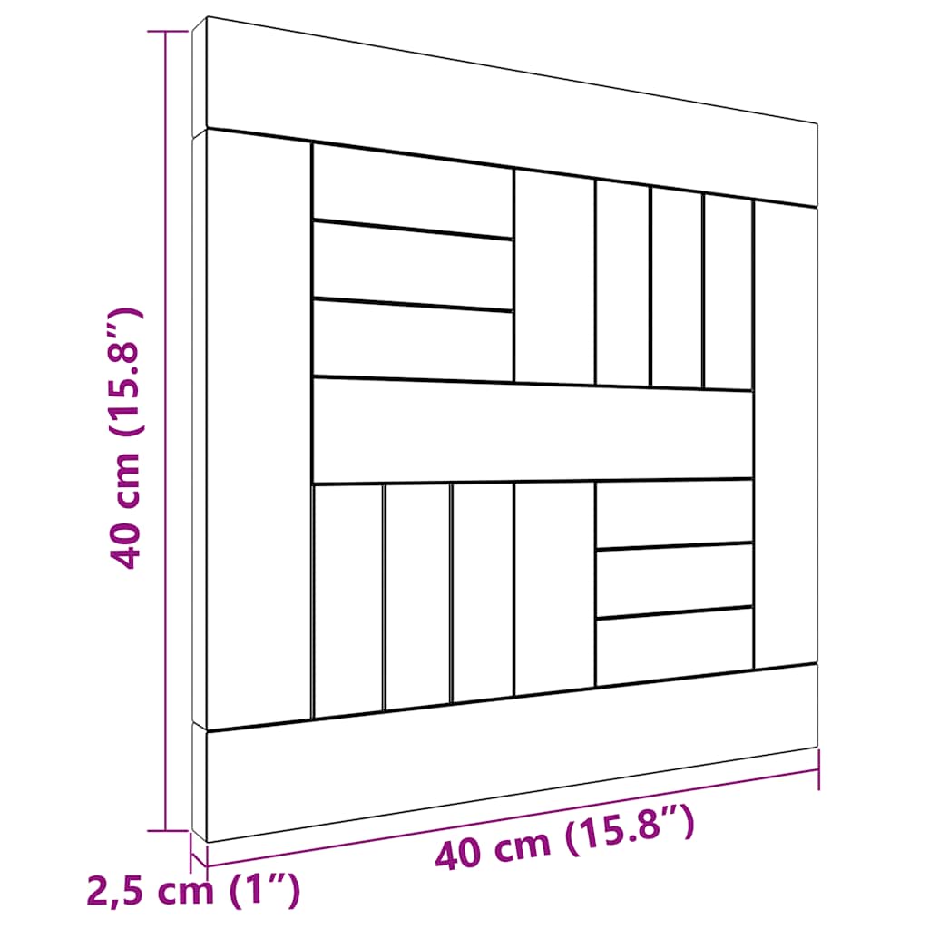 Square Table Top 40x40x2.5 cm Solid Wood Teak