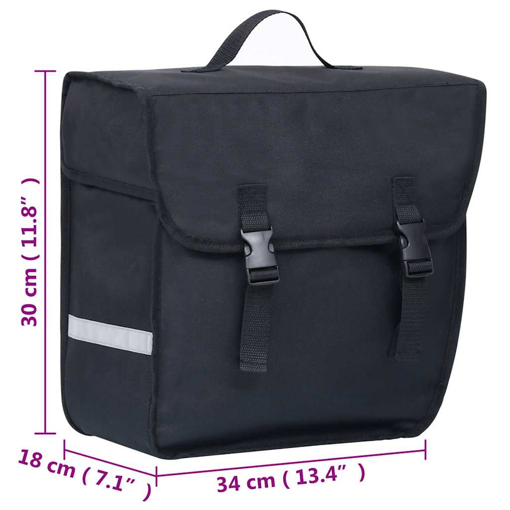 93252 vidaXL Single Bicycle Bag for Pannier Rack Waterproof 21 L Black