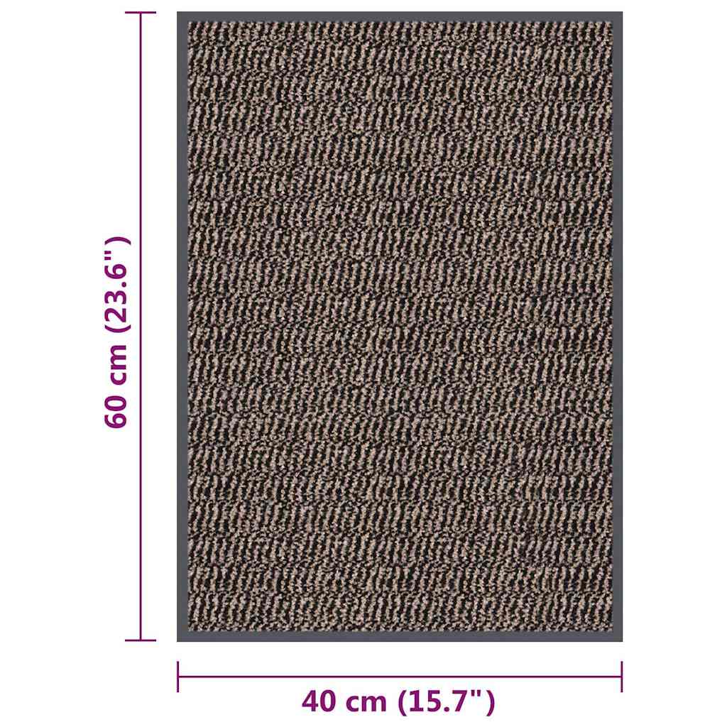 326936 vidaXL Doormat Tufted 40x60 cm Dark Brown