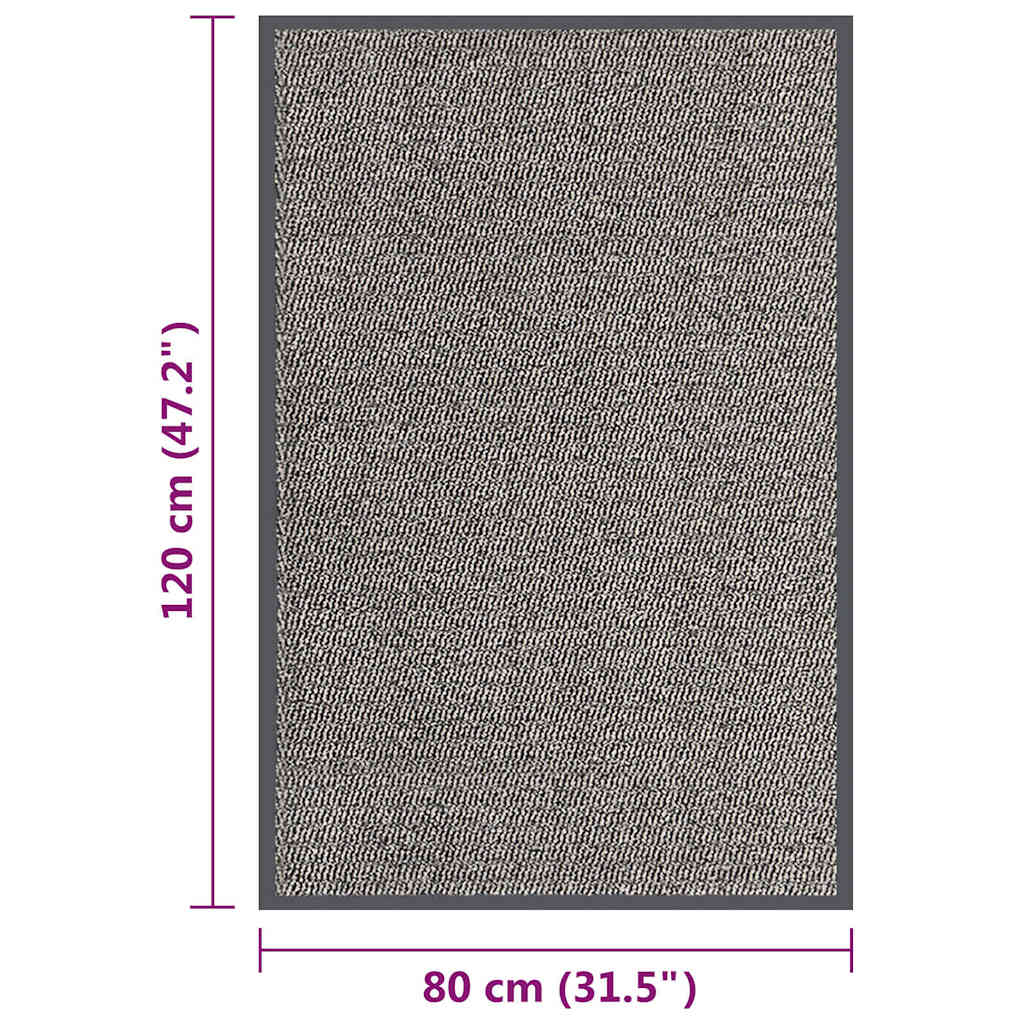 326947 vidaXL Doormat Tufted 80x120 cm Light Brown