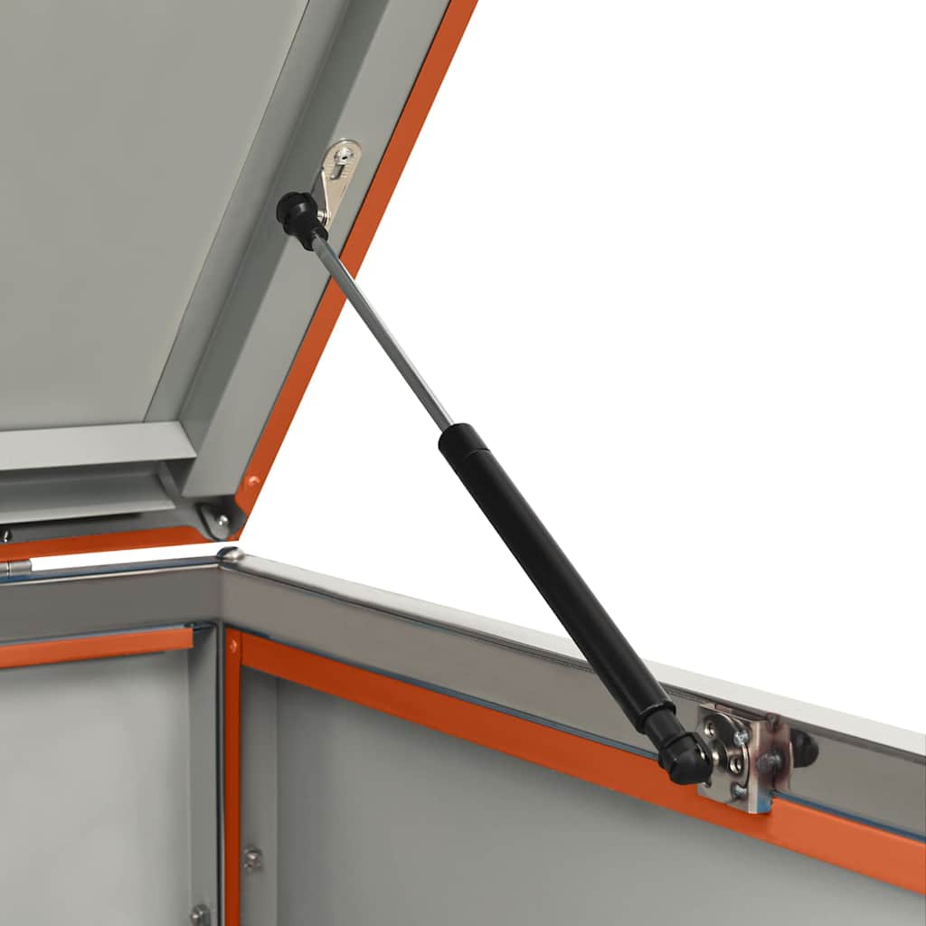 Quadruple Wheelie Bin Shed 276.5x77.5x115 cm Stainless Steel