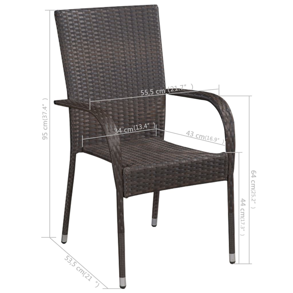 Dining Set | Brown | Solid acacia wood | Standard | Lightweight