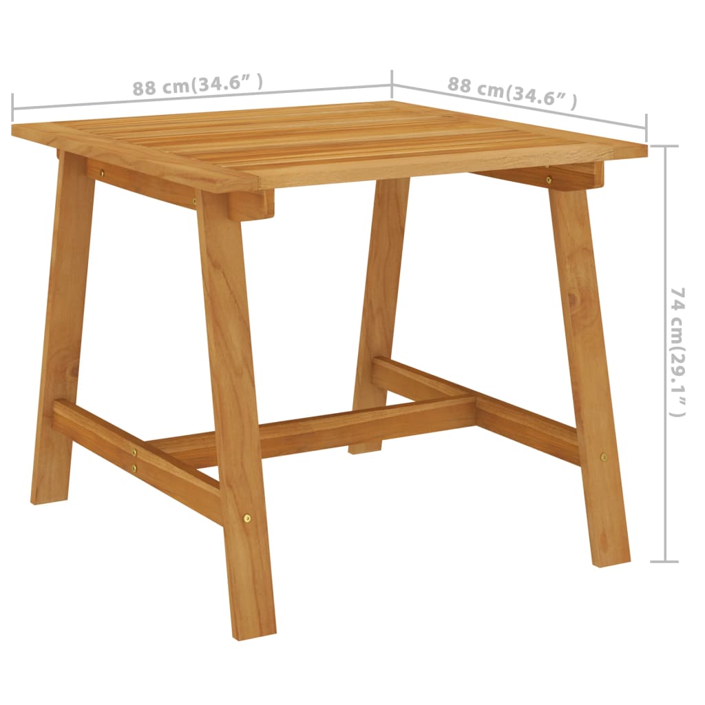 Dining Set | Black | Solid Acacia wood, Powder-Coated Steel, PE rattan