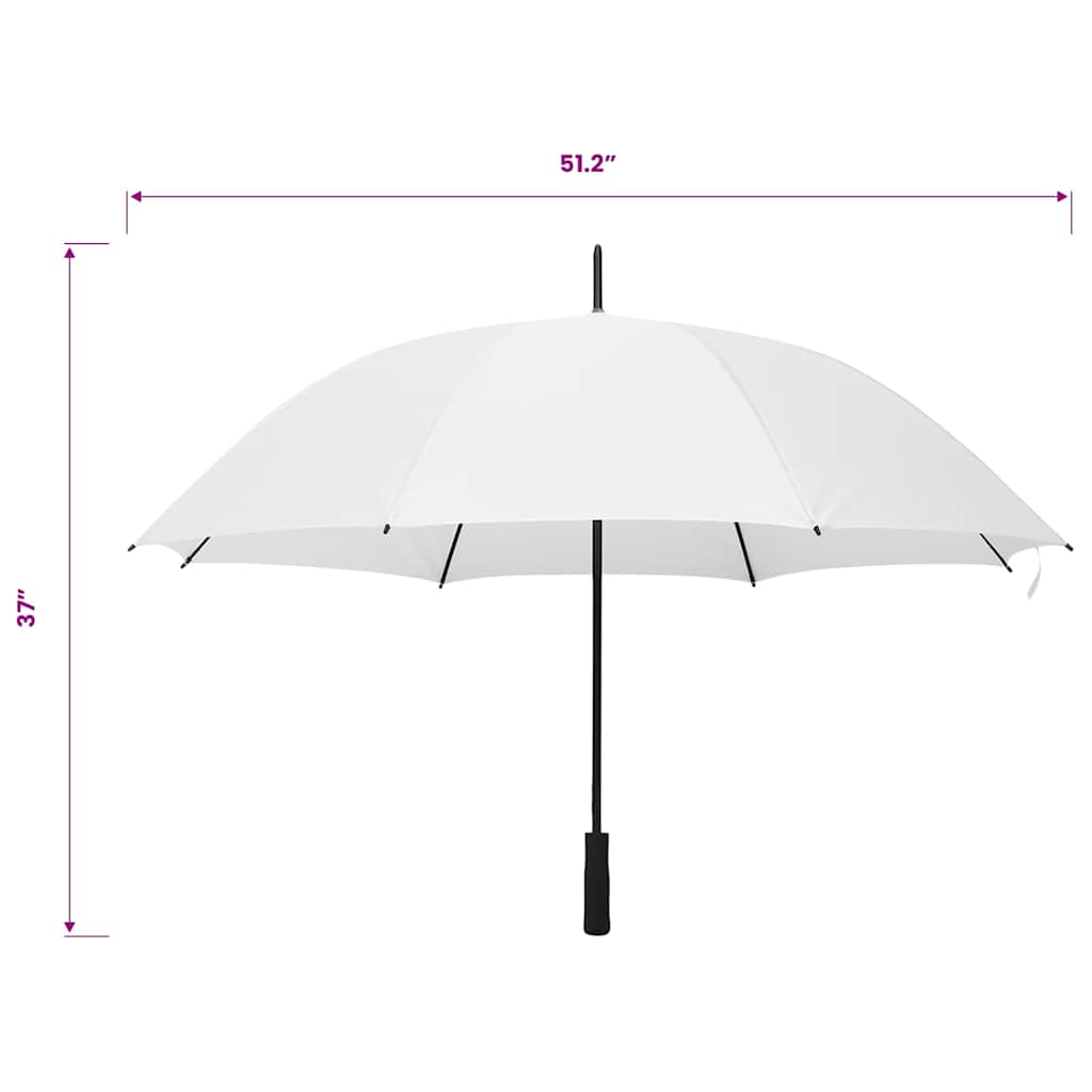 149136 vidaXL Umbrella White 130cm