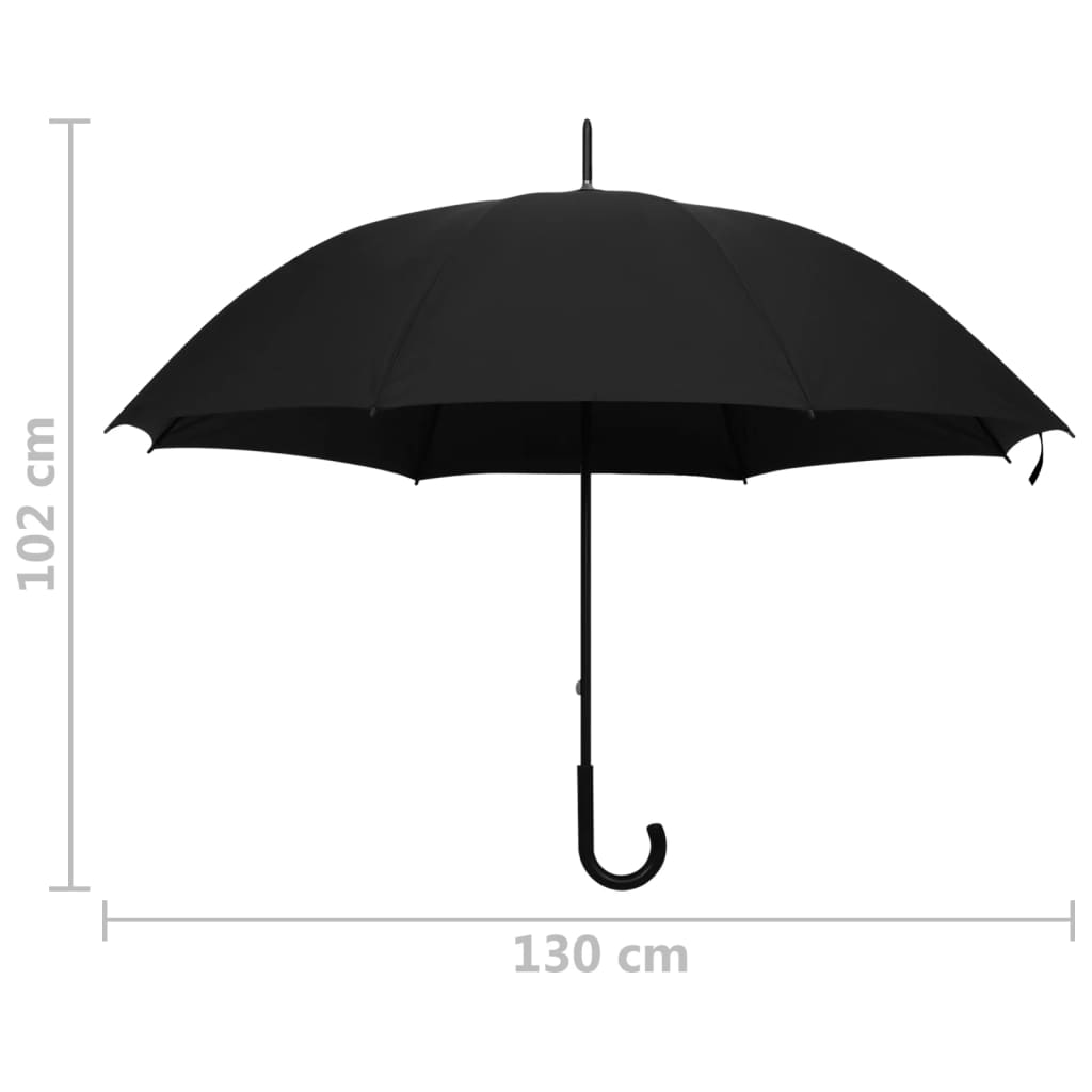 149137 vidaXL Umbrella Black 130cm