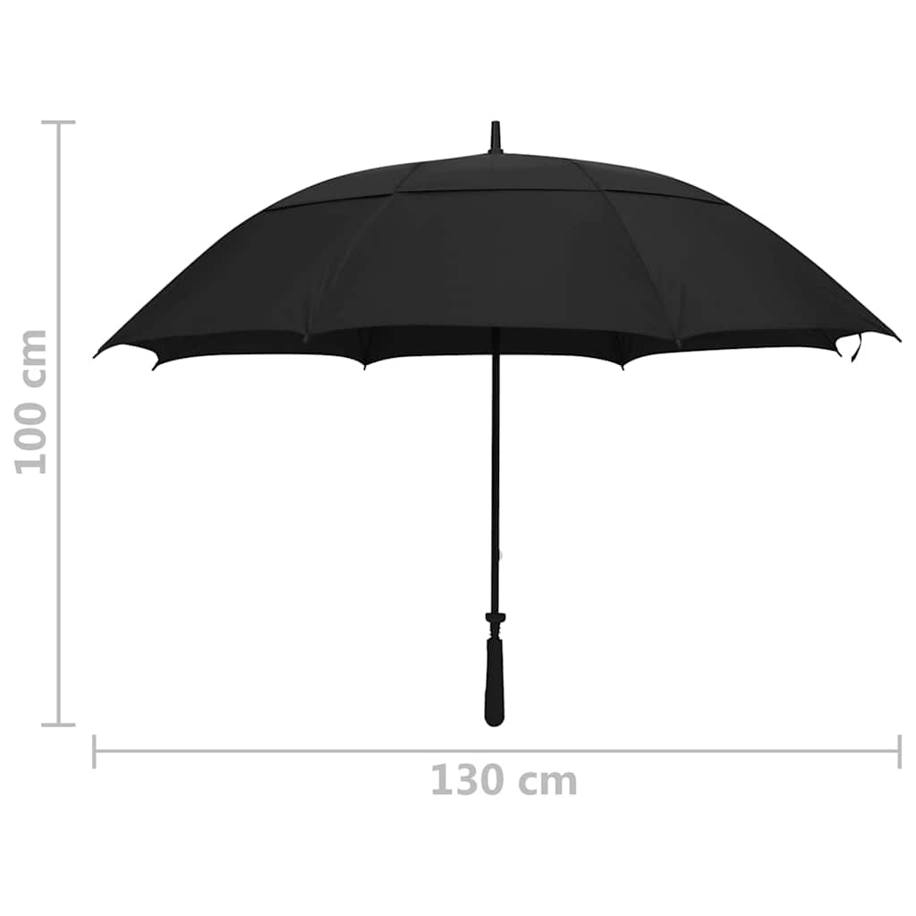 149140 vidaXL Umbrella Black 130cm