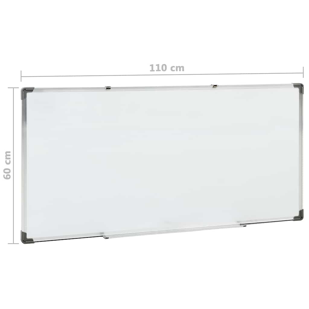 150737 vidaXL Magnetic Whiteboard White 110x60 cm Steel