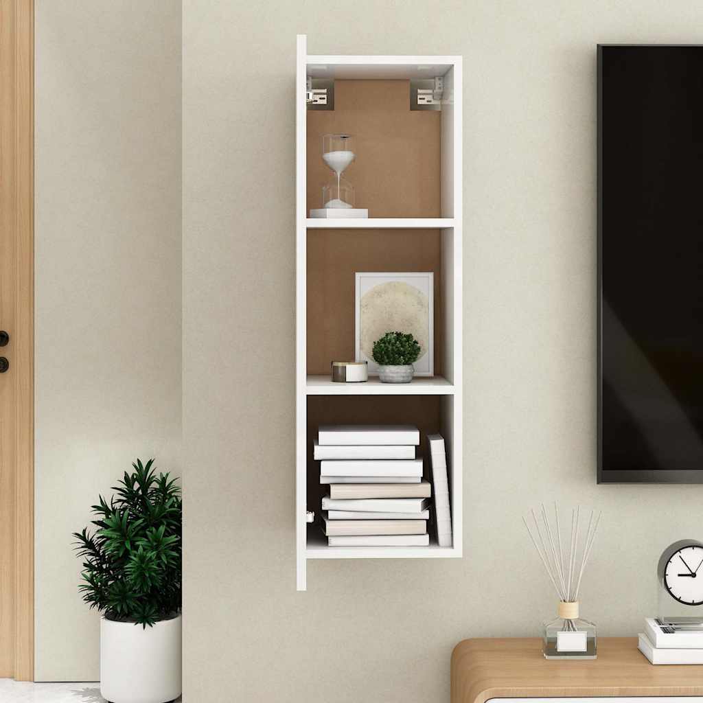 803344 vidaXL TV Cabinet White 30,5x30x90 cm Engineered Wood
