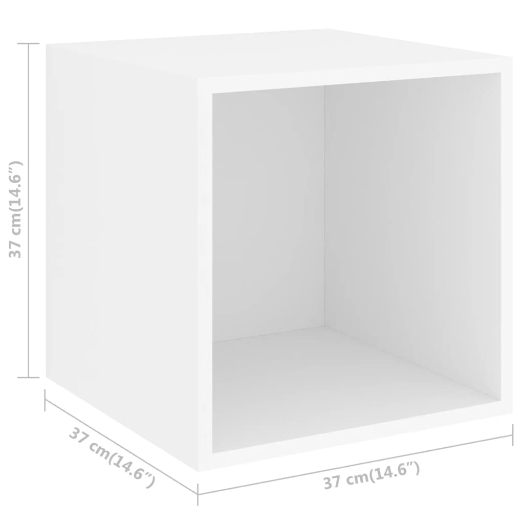 805445 vidaXL Wall Cabinets 2 pcs White 37x37x37 cm Engineered Wood